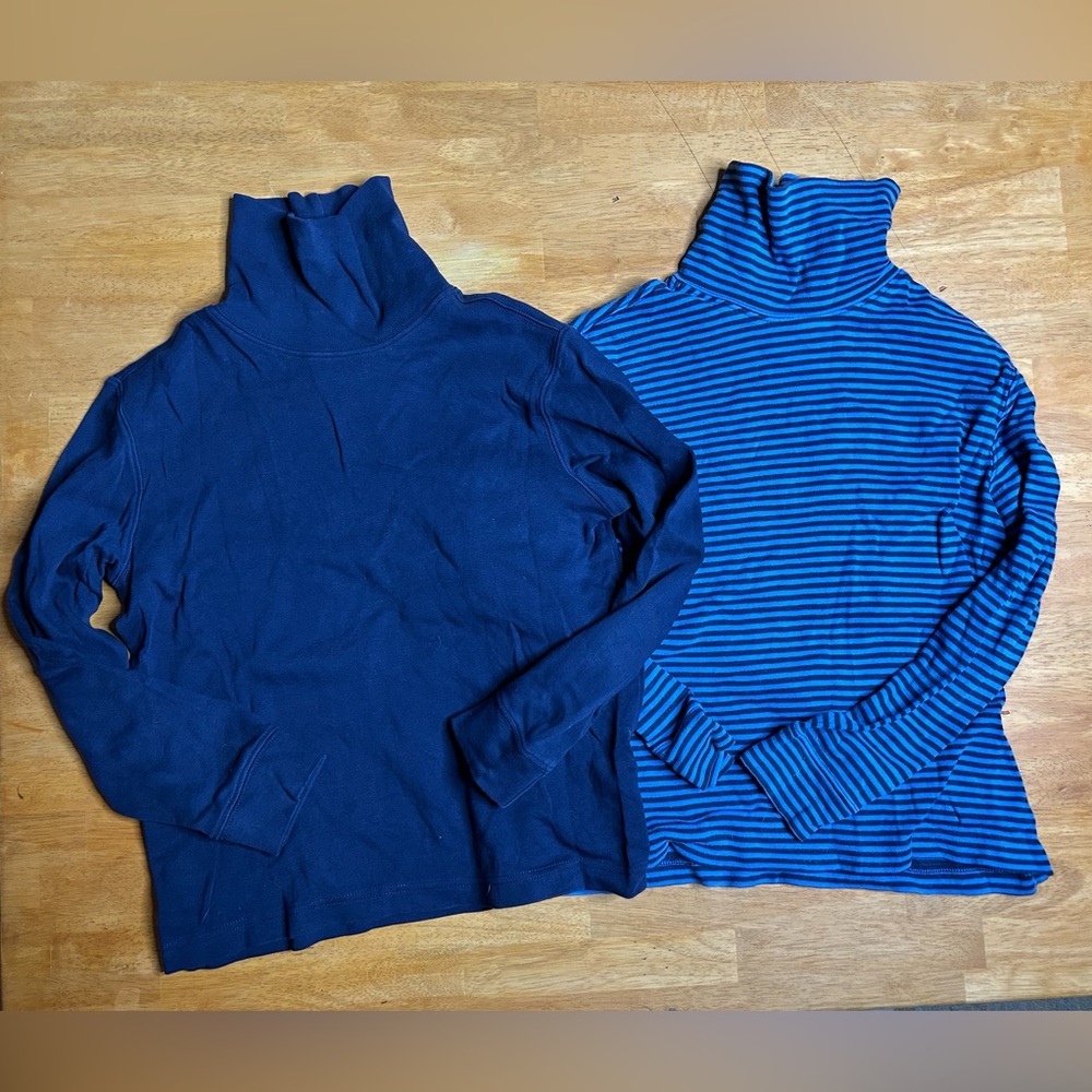 Hanna Andersson lot of 2 Boys Organic Cotton Turtlenecks